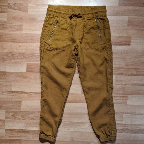 Athleta Pants - Athleta Brown Cabo Linen Joggers with Elasticated Cuffs
